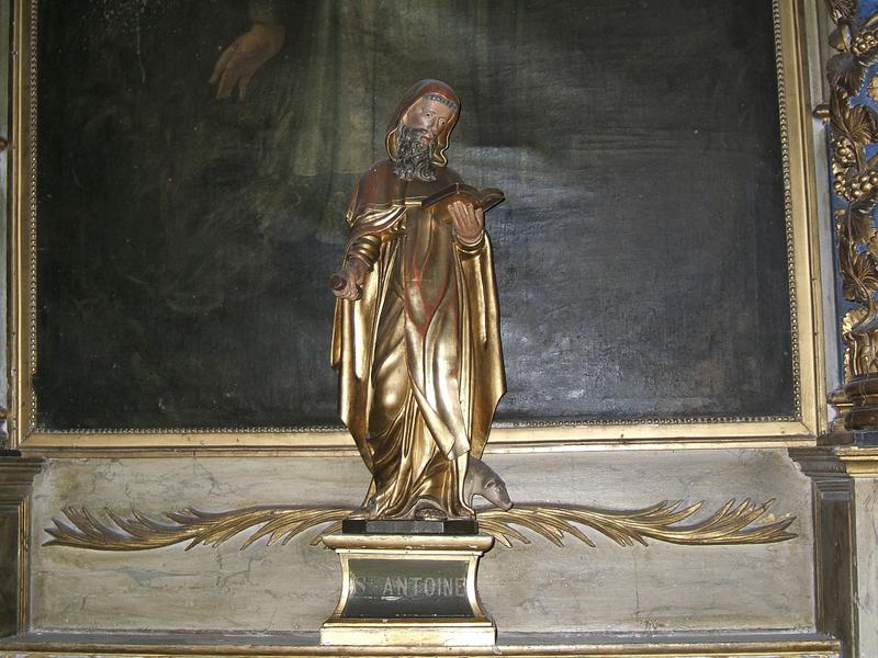 statue : saint Antoine, vue générale - © Ministère de la Culture (France), Conservation des antiquités et objets d'art du Puy-de-Dôme – Tous droits réservés