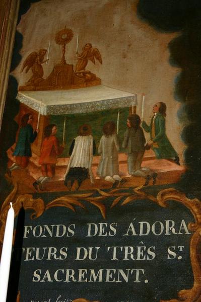 tableau du maître-autel : sainte Madeleine au pied de la croix, détail