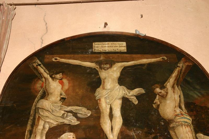 tableau : Crucifixion (la), vue partielle