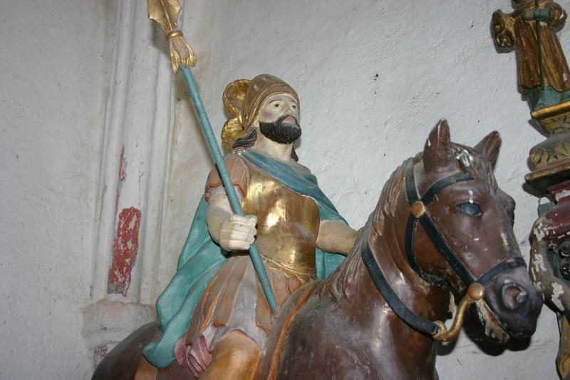 statue équestre : saint Maurice, vue partielle