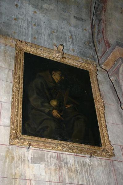 tableau, cadre : saint François-d'Assise aux stigmates, vue générale - © Ministère de la Culture (France), Conservation des antiquités et objets d'art du Puy-de-Dôme – Tous droits réservés