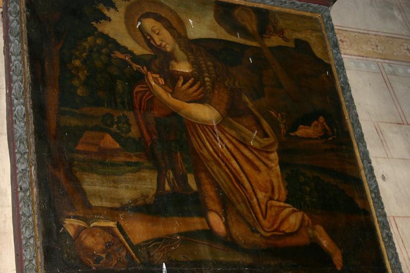 tableau : sainte Madeleine, vue partielle - © Ministère de la Culture (France), Conservation des antiquités et objets d'art du Puy-de-Dôme – Tous droits réservés