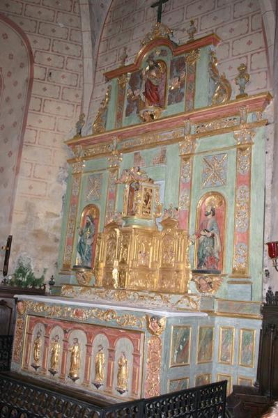 retable du maître-autel, vue générale - © Ministère de la Culture (France), Conservation des antiquités et objets d'art du Puy-de-Dôme – Tous droits réservés