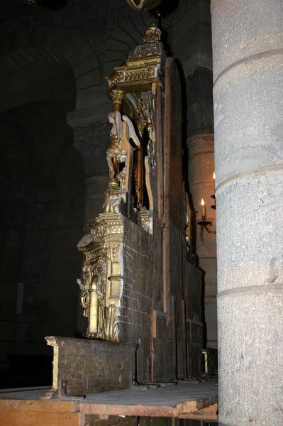 tabernacle et exposition du maître-autel, vue partielle du revers