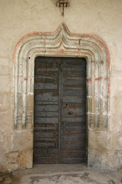 porche sud, vantaux de porte, vue générale