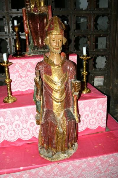 statue : saint Lazare, vue générale - © Ministère de la Culture (France), Conservation des antiquités et objets d'art du Puy-de-Dôme – Tous droits réservés