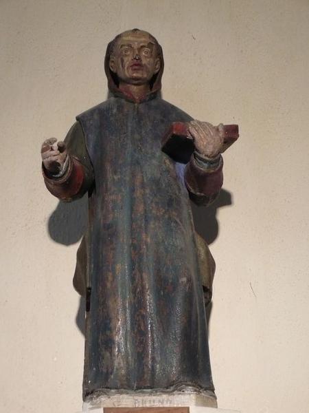 statue : saint Bruno, vue générale - © Ministère de la Culture (France), Conservation des antiquités et objets d'art du Puy-de-Dôme – Tous droits réservés