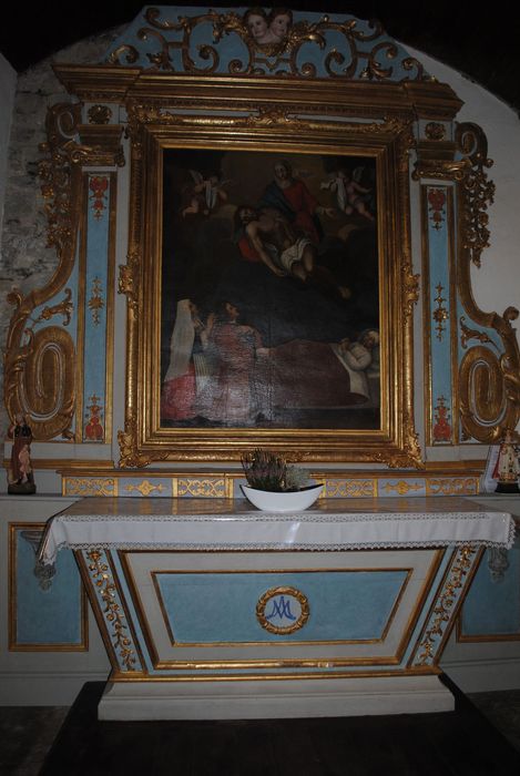 retable latéral de la Bonne-Mort et tableau - © Ministère de la Culture (France), Conservation des antiquités et des objets d’art des Hautes-Pyrénées, tous droits réservés