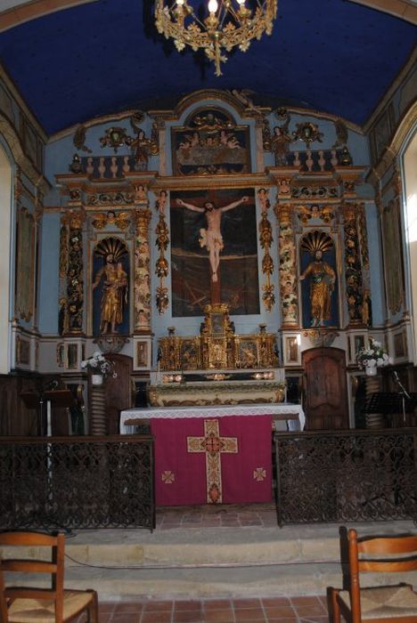 autel, tabernacle, retable, statues