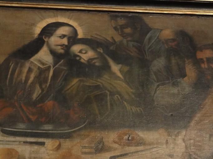 tableau : La Cène, détail - © Ministère de la Culture (France), Conservation des antiquités et des objets d’art des Pyrénées-Orientales, tous droits réservés
