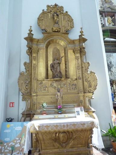 retable de saint Joseph ou de saint Antoine-de-Padoue, gradins d'autel, statues, vue générale