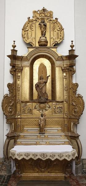 retable de saint Joseph ou de saint Antoine-de-Padoue, gradins d'autel, statues, vue générale