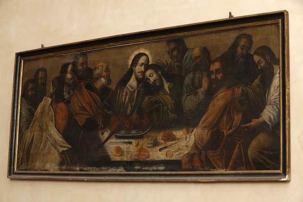 tableau : La Cène, vue générale - © Ministère de la Culture (France), Conservation des antiquités et des objets d’art des Pyrénées-Orientales, tous droits réservés