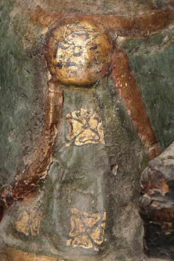 statue : sainte Eugénie, détail