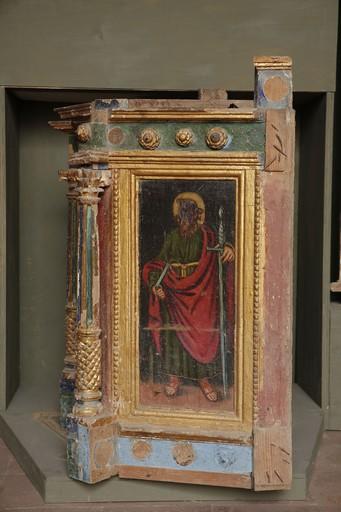 retable du Rosaire ou de sainte Eugénie, vue partielle du tabernacle