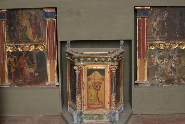 retable du Rosaire ou de sainte Eugénie, vue partielle