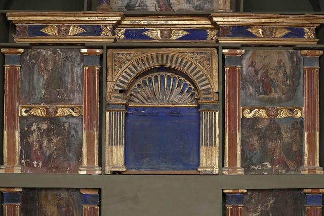 retable du Rosaire ou de sainte Eugénie, vue partielle