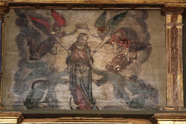 retable du Rosaire ou de sainte Eugénie, détail