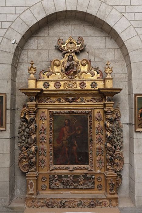 Retable, tableau de saint Jean-Baptiste : saint Jean-Baptiste