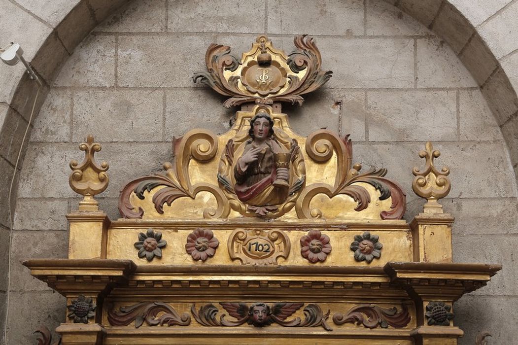 retable, tableau de saint Jean-Baptiste, vue partielle