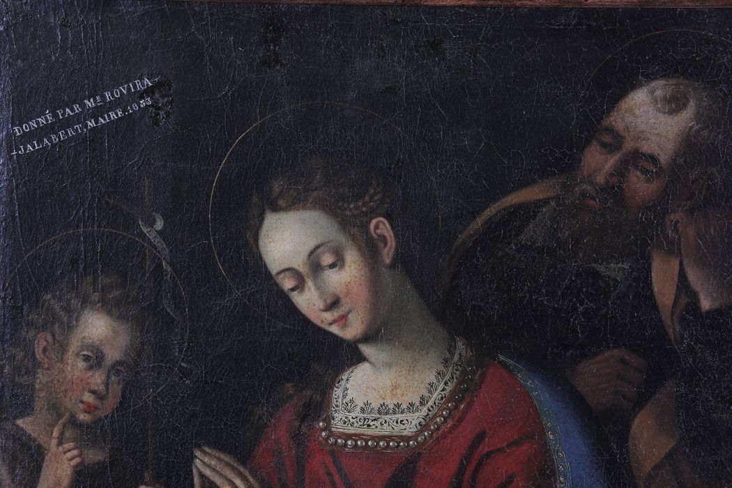 tableau : Le Sommeil de l'Enfant Jésus, vue partielle
