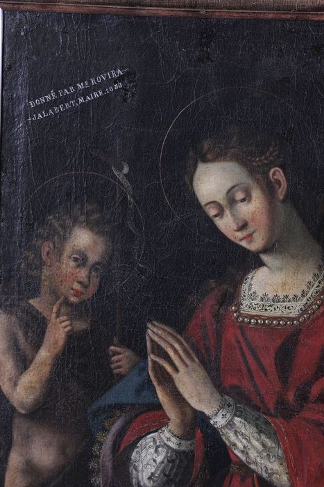 tableau : Le Sommeil de l'Enfant Jésus, vue partielle