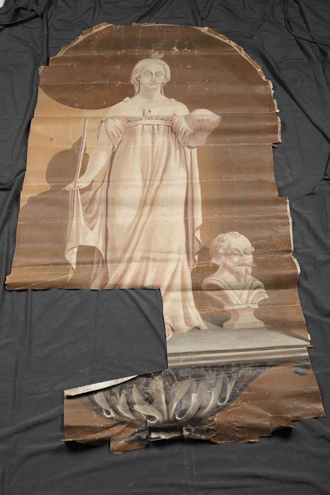 toile : Allégorie (Connaissance) - © Ministère de la Culture (France), Centre de conservation et de restauration du patrimoine des Pyrénées-Orientales – Tous droits réservés