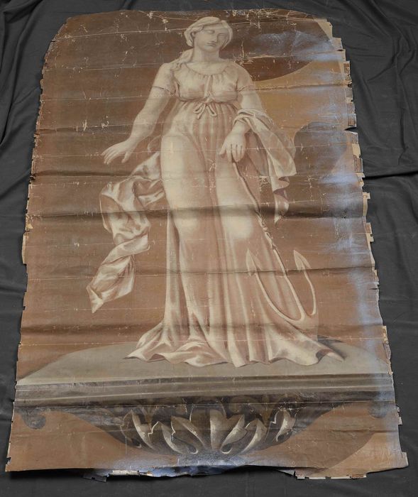 toile : Allégorie (Espérance) - © Ministère de la Culture (France), Centre de conservation et de restauration du patrimoine des Pyrénées-Orientales – Tous droits réservés