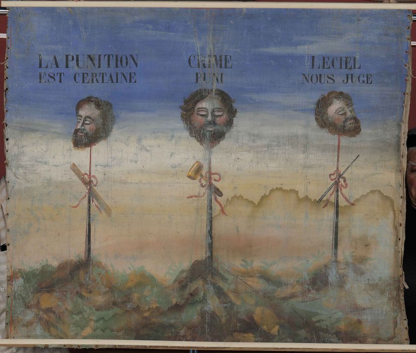 toile n°2 : Décor de loge maçonnique - © Ministère de la Culture (France), Centre de conservation et de restauration du patrimoine des Pyrénées-Orientales – Tous droits réservés
