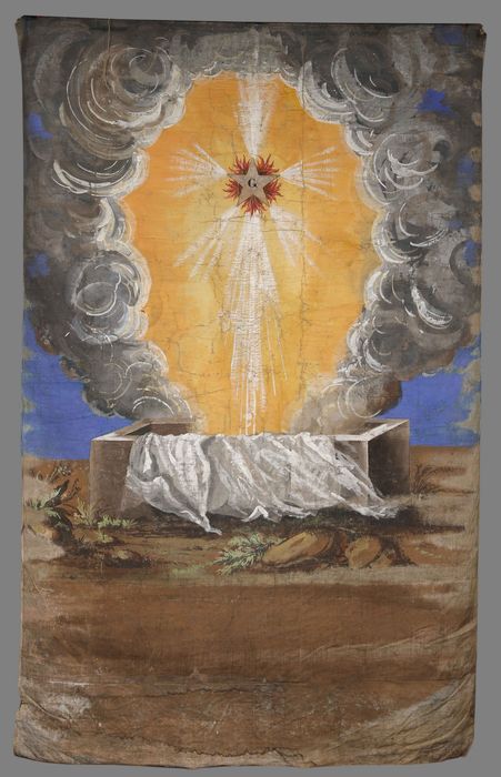 toile n°3 : Décor de loge maçonnique - © Ministère de la Culture (France), Centre de conservation et de restauration du patrimoine des Pyrénées-Orientales – Tous droits réservés