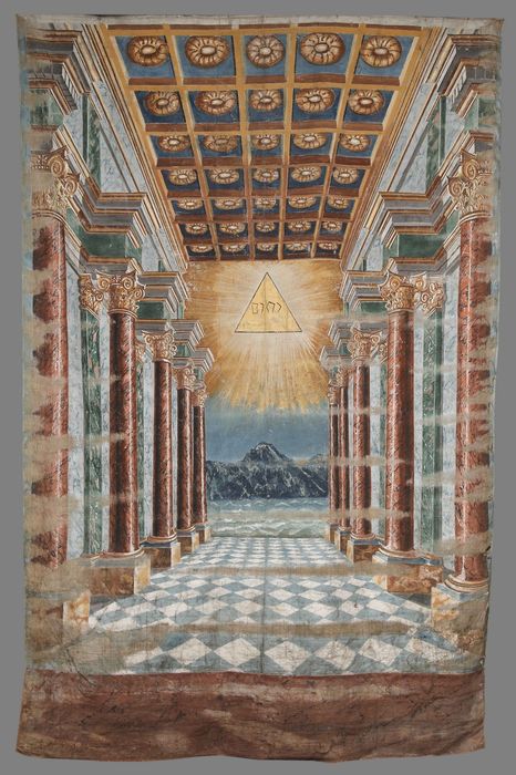 toile n°5 : Décor de loge maçonnique - © Ministère de la Culture (France), Centre de conservation et de restauration du patrimoine des Pyrénées-Orientales – Tous droits réservés