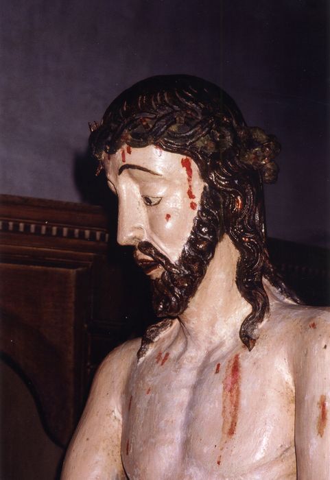 statue : Ecce Homo, vue partielle - © Ministère de la Culture (France), Centre de conservation et de restauration du patrimoine des Pyrénées-Orientales – Tous droits réservés