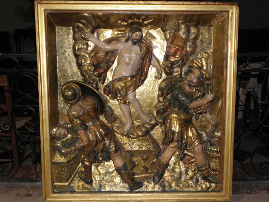 bas-relief du retable du Rosaire : la Résurrection