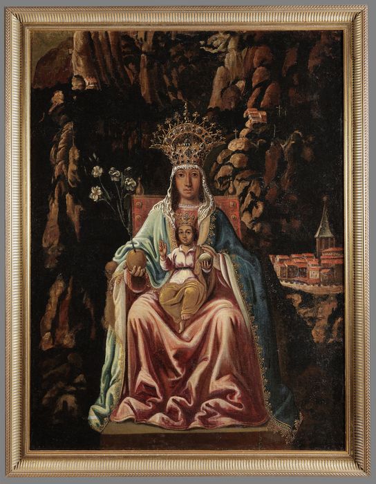 tableau : Vierge, dite Notre-Dame de Montserrat - © Ministère de la Culture (France), Conservation des antiquités et des objets d’art des Pyrénées-Orientales – Tous droits réservés 