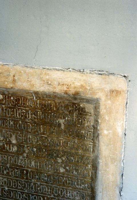 inscription funéraire, détail - © Ministère de la Culture (France), Centre de conservation et de restauration du patrimoine des Pyrénées-Orientales – Tous droits réservés
