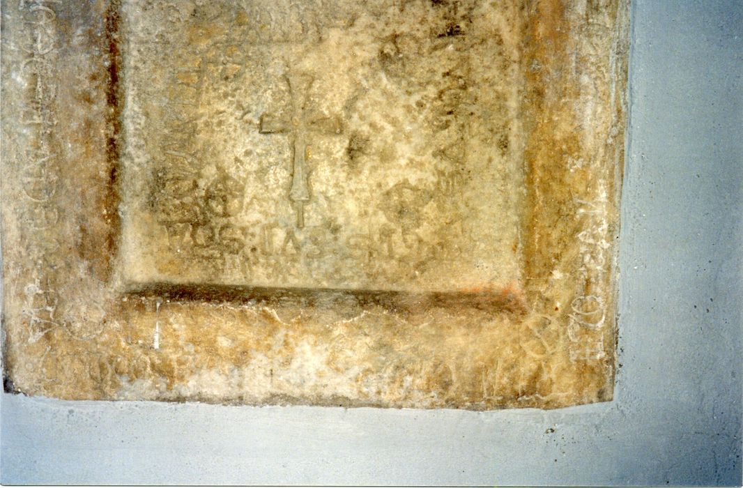 inscription funéraire, détail - © Ministère de la Culture (France), Centre de conservation et de restauration du patrimoine des Pyrénées-Orientales – Tous droits réservés