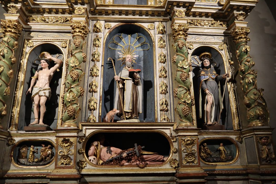 retable de Saint Antoine, vue partielle - © Ministère de la Culture (France), Centre de conservation et de restauration du patrimoine des Pyrénées-Orientales – Tous droits réservés