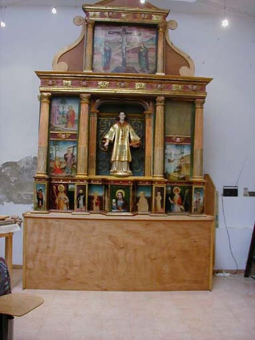 retable de Saint Etienne, tabernacle peint - © Ministère de la Culture (France), Centre de conservation et de restauration du patrimoine des Pyrénées-Orientales – Tous droits réservés