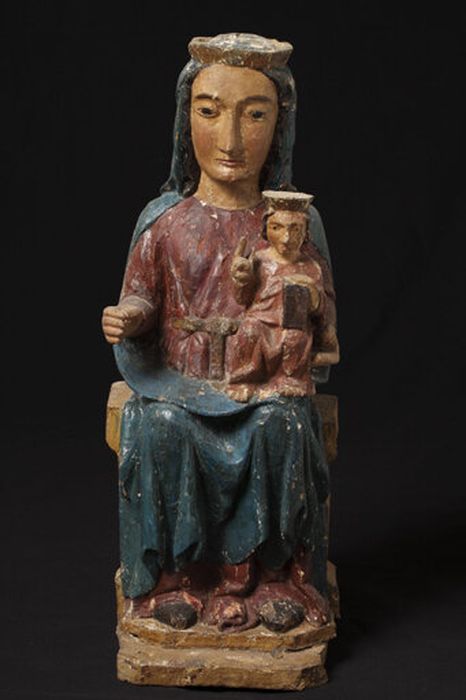 statue : Vierge à l'Enfant de majesté (assise), dite Vierge du Rosaire - © Ministère de la Culture (France), Centre de conservation et de restauration du patrimoine des Pyrénées-Orientales – Tous droits réservés