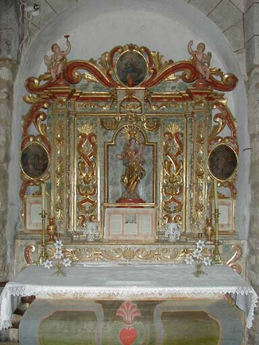 retable du Rosaire, statue : Vierge à l'Enfant