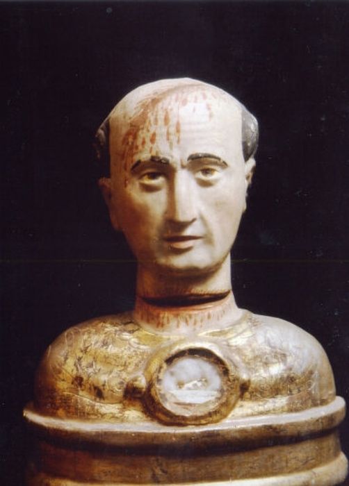 buste-reliquaire de Saint Lambert - © Ministère de la Culture (France), Centre de conservation et de restauration du patrimoine des Pyrénées-Orientales – Tous droits réservés