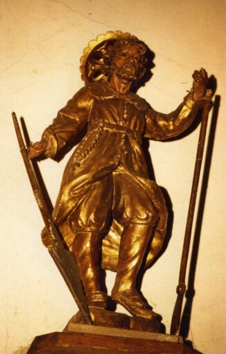 statue : Saint Gaudérique - © Ministère de la Culture (France), Centre de conservation et de restauration du patrimoine des Pyrénées-Orientales – Tous droits réservés