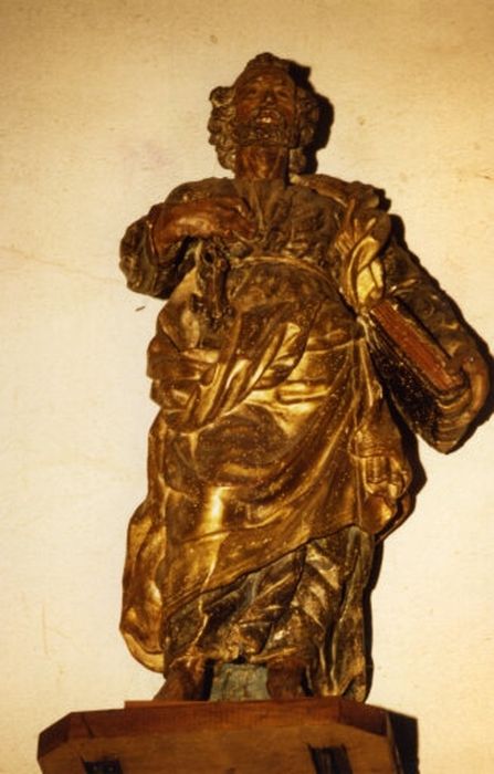 statue : Saint Pierre - © Ministère de la Culture (France), Centre de conservation et de restauration du patrimoine des Pyrénées-Orientales – Tous droits réservés