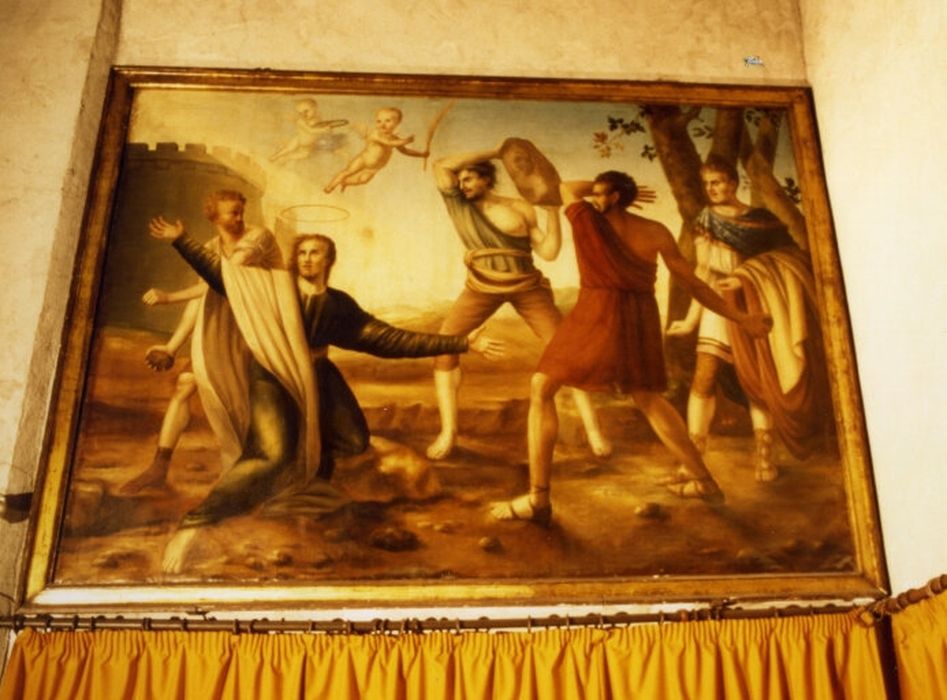 tableau : Martyre de Saint Etienne - © Ministère de la Culture (France), Centre de conservation et de restauration du patrimoine des Pyrénées-Orientales – Tous droits réservés