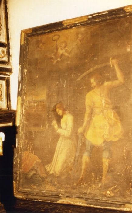 tableau : Martyre de Sainte Catherine - © Ministère de la Culture (France), Centre de conservation et de restauration du patrimoine des Pyrénées-Orientales – Tous droits réservés