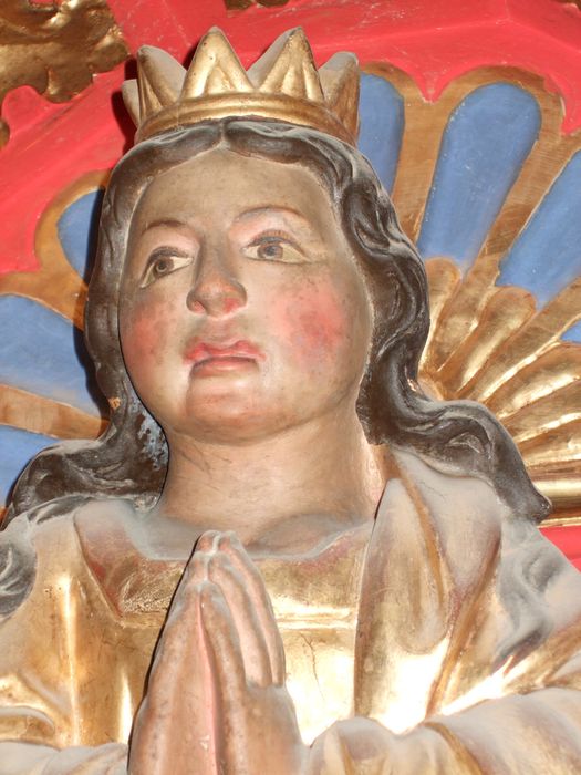 statue : Vierge de l'Immaculée Conception, détail