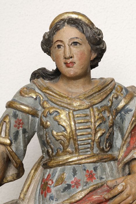 statue : Sainte Catherine d'Alexandrie, détail - © Ministère de la Culture (France), Centre de conservation et de restauration du patrimoine des Pyrénées-Orientales – Tous droits réservés