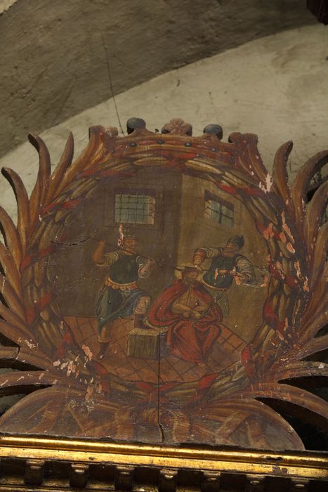 tableau (panneau peint) : Couronnement d'épines - © Ministère de la Culture (France), Centre de conservation et de restauration du patrimoine des Pyrénées-Orientales – Tous droits réservés