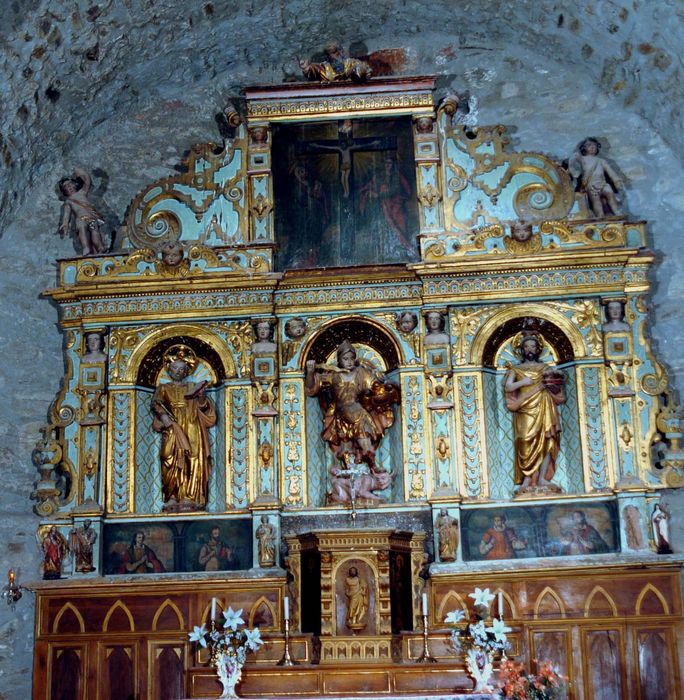 maître-autel, retable Saint Michel, vue partielle