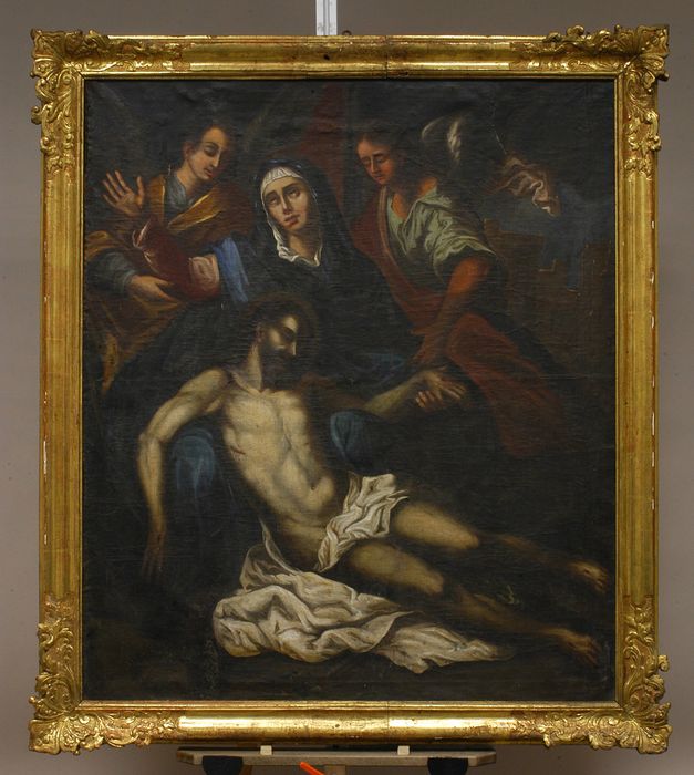 tableau : Vierge de Pitié - © Ministère de la Culture (France), Centre de conservation et de restauration du patrimoine des Pyrénées-Orientales – Tous droits réservés